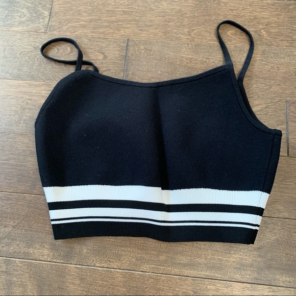 Aritzia Tops - Babaton Kenneth knit top black white aritzia